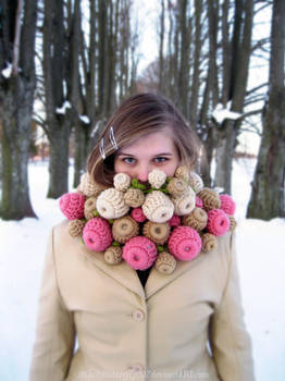 Crocheted Berry Scarf