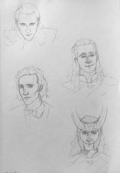 Loki pencil sketches