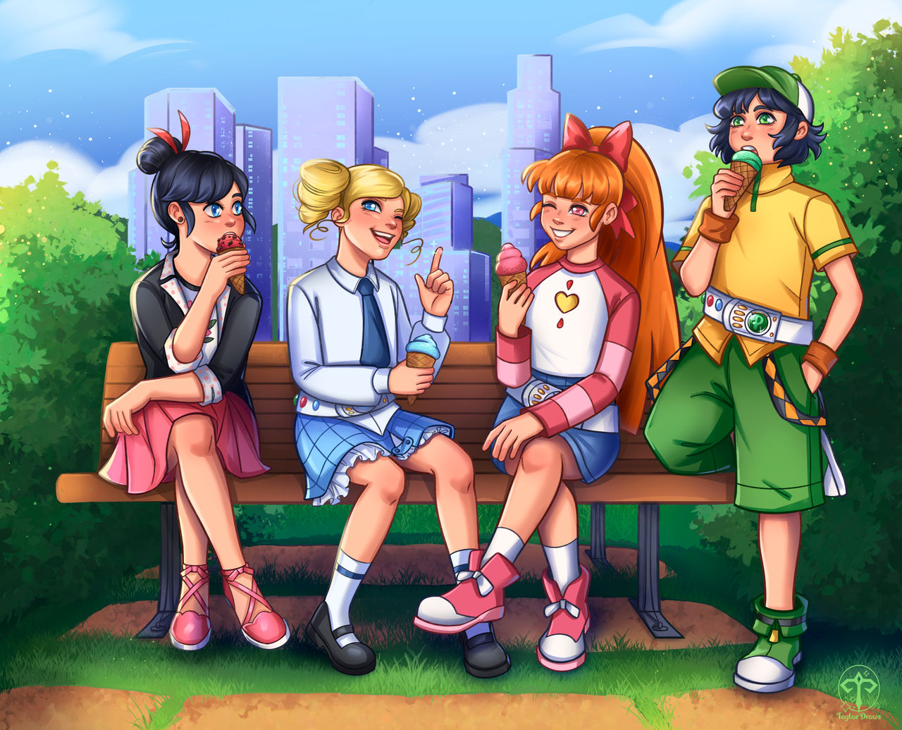 Commission Ladybug Commission ppgz x miraculous ladybug by Taylaedraws on DeviantArt