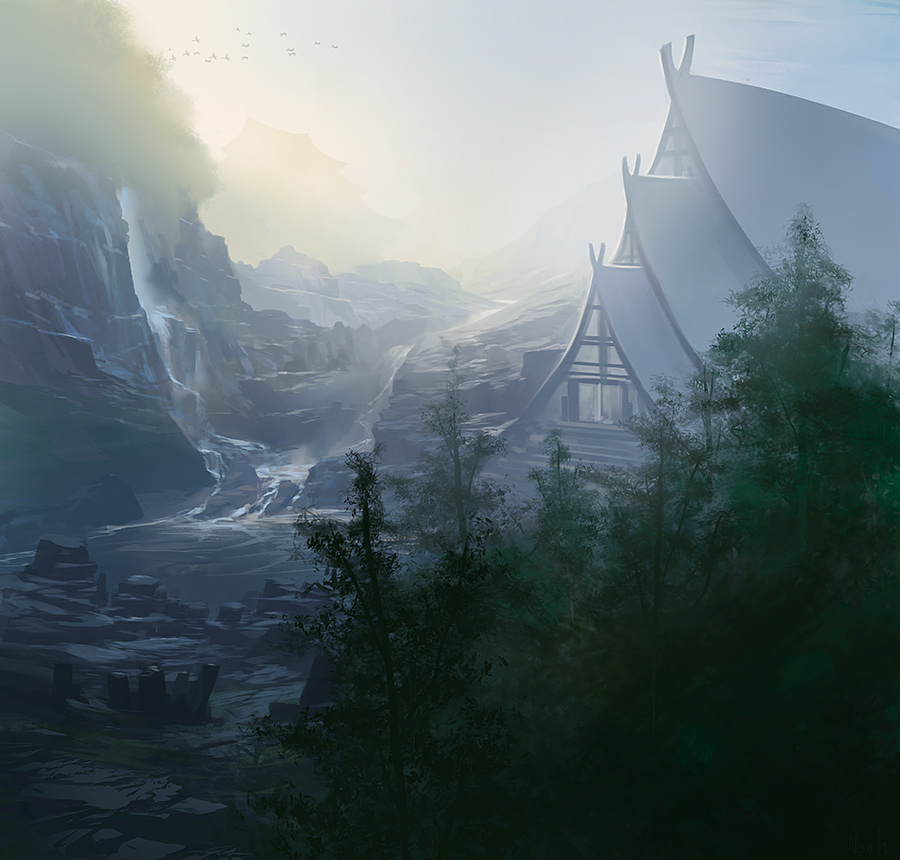 Hidden Falls Dojo by noahbradley on DeviantArt