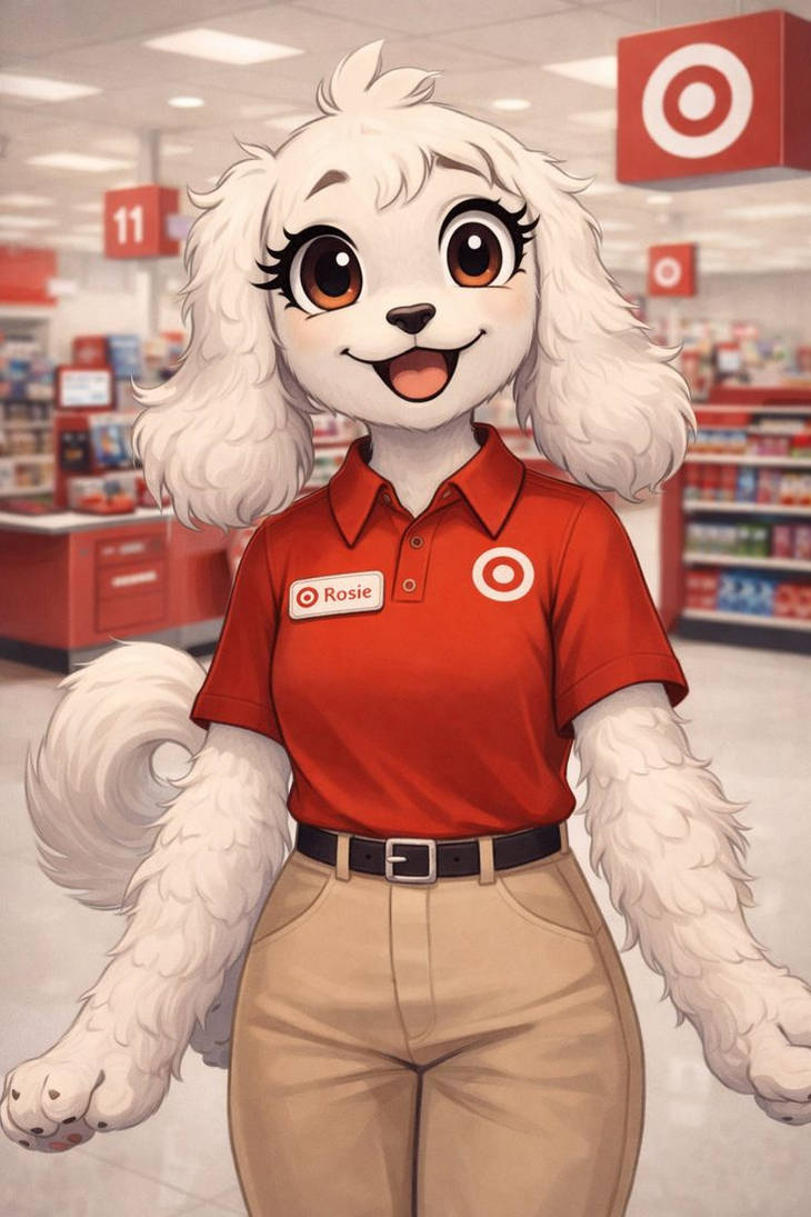 Deviantart Host Target File Rosie enjoying her shift at Target by Catfeine2 on DeviantArt