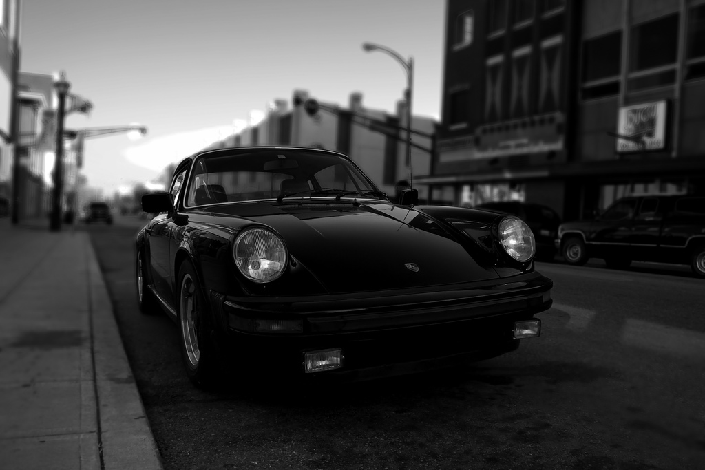 Porche Black and White