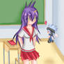 Chibi, girl and school