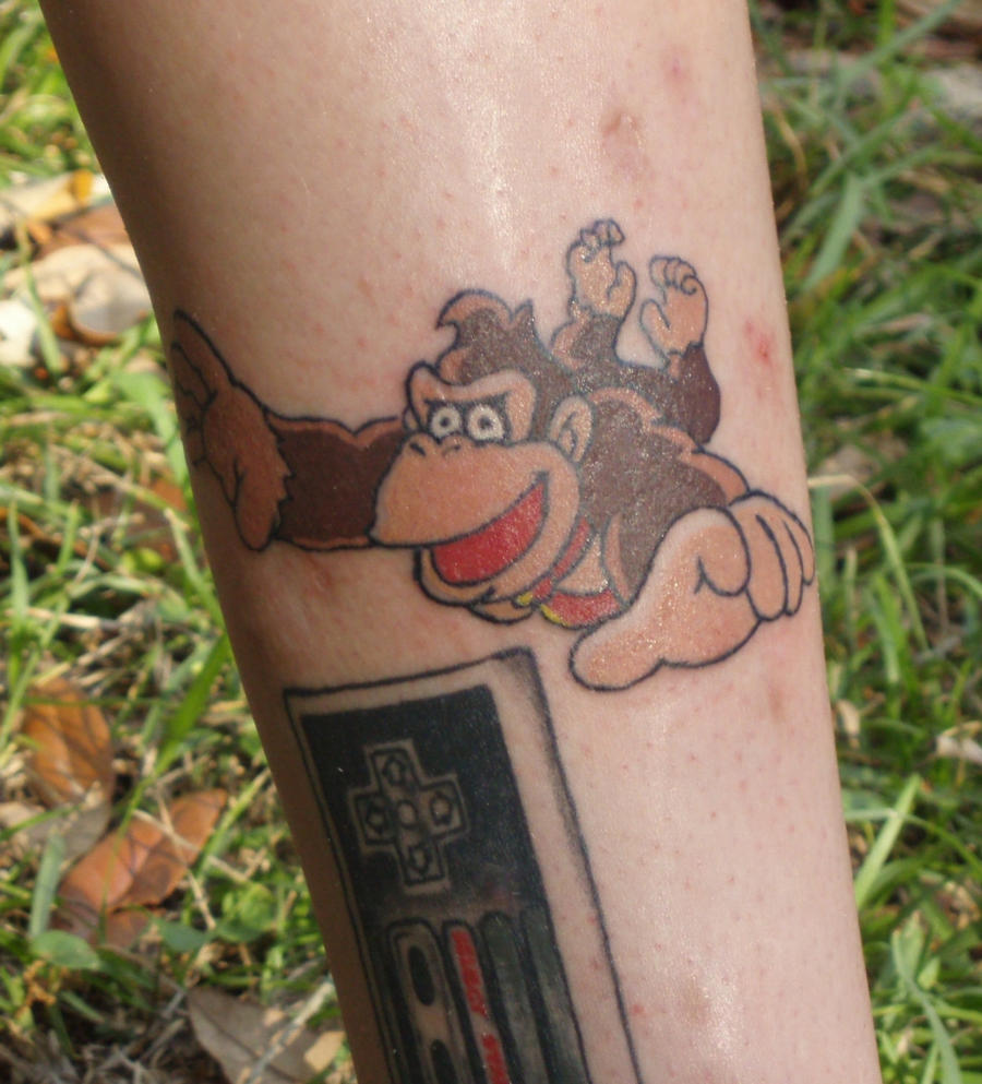 Balão do dony kong tatuagem Donkey Kong Tattoo By Pin To Skin On Deviantart