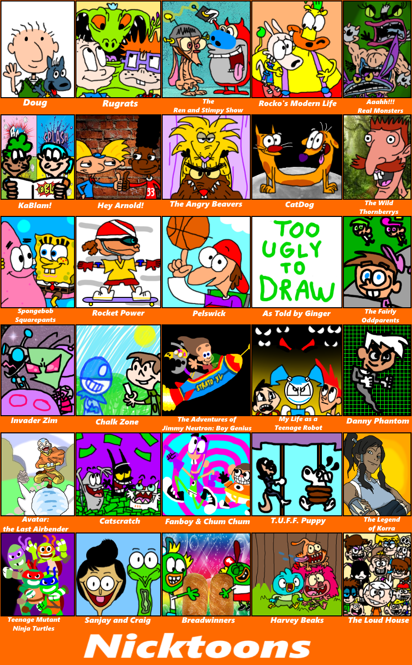 Nicktoons Patterns 30 Nicktoons by FlyingEgglant on DeviantArt