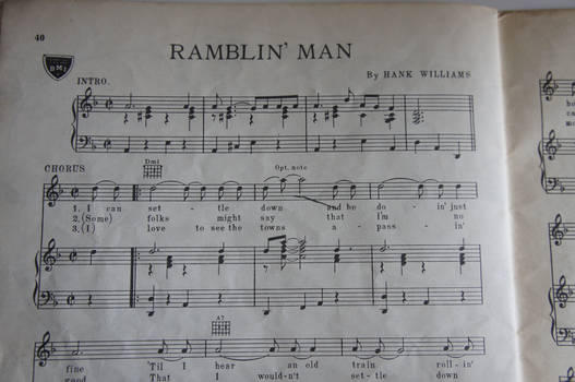 Hank Williams Song book.