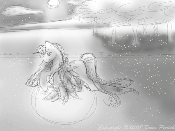 Sketch of Moonlight Water