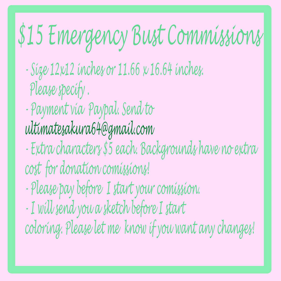 Bust Comission Sheet Emergency smaller