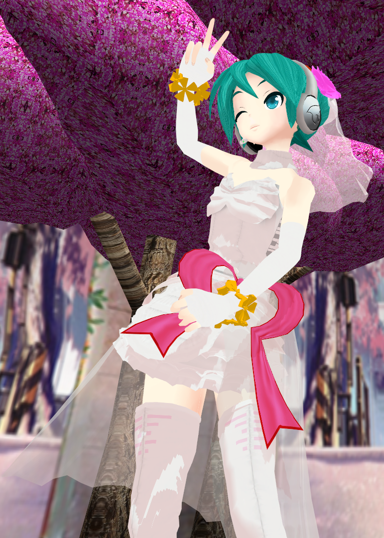 MMD Miku White Dress DL Diva edition