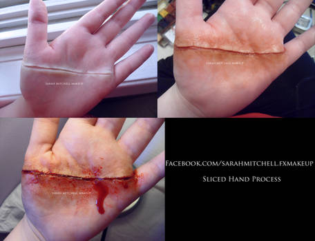 Sliced Hand Makeup Process
