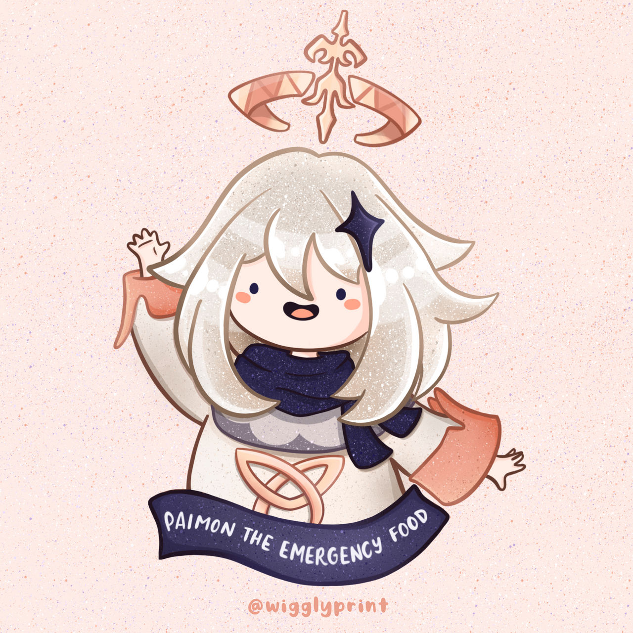 Paimon Genshin Impact Fanart by wigglyprint on DeviantArt