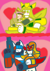 A couple up with the mega Tachibots