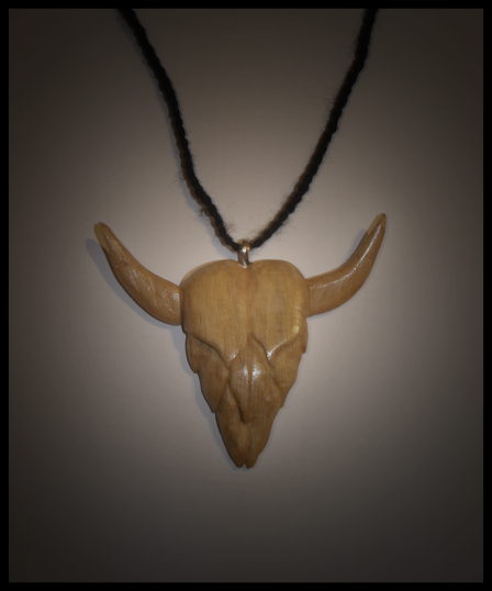 Buffalo skullish pendant