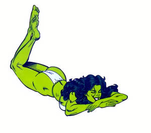 She-Hulk Sunbathing