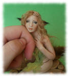 FoxFairy ooak sculpture by Rosen-Garden