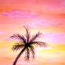 Palm and pink sky