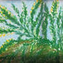 Botanical gardens - watercolour pens, oil pastels