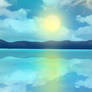 Sky blue and sun