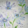 Winter flowers - watercolour 