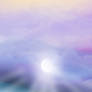 Sunset and moonlight
