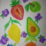 Fruits - oil pastels