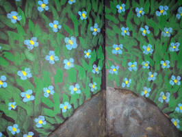 Forget me not flowers - gouache painting