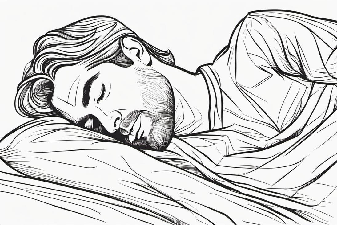 5 Minute Crayon Drawing Of A Handsome Man Sleeping by Mesjogge on ...