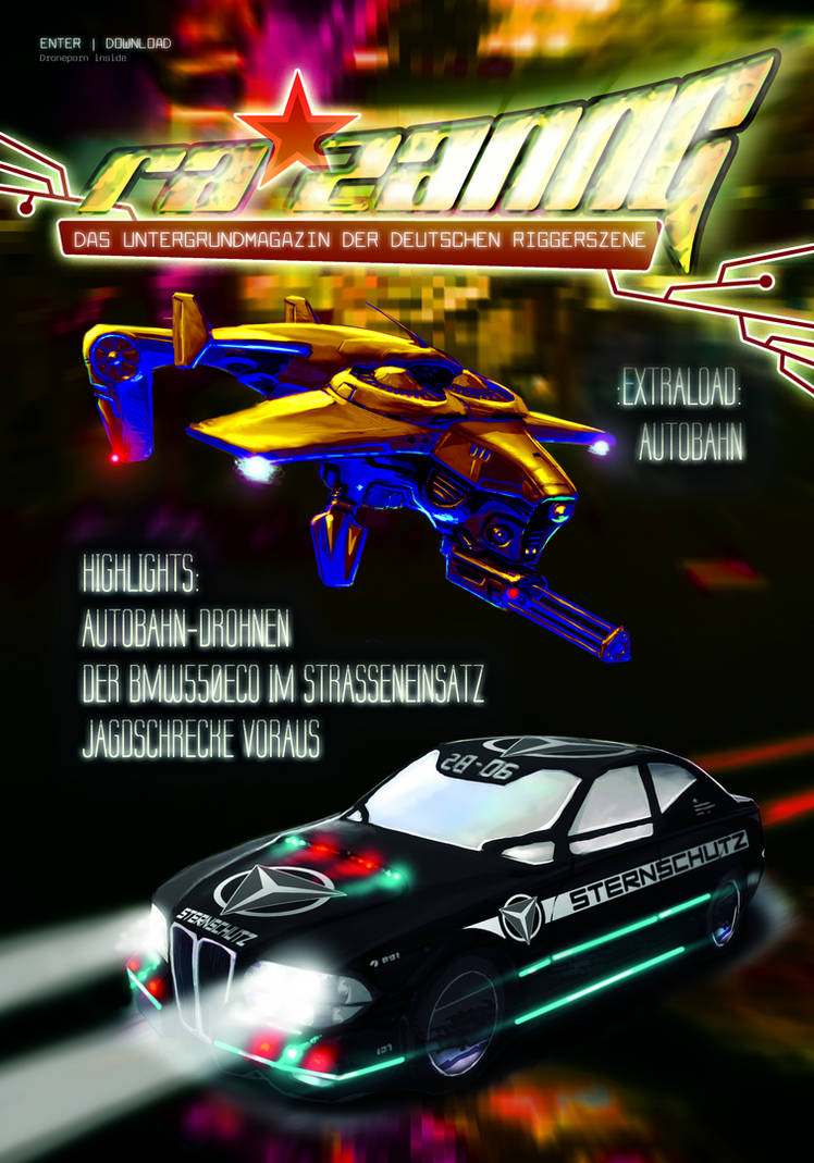 shadowrun ra-zanng rigger magazine cover by raben-aas on DeviantArt