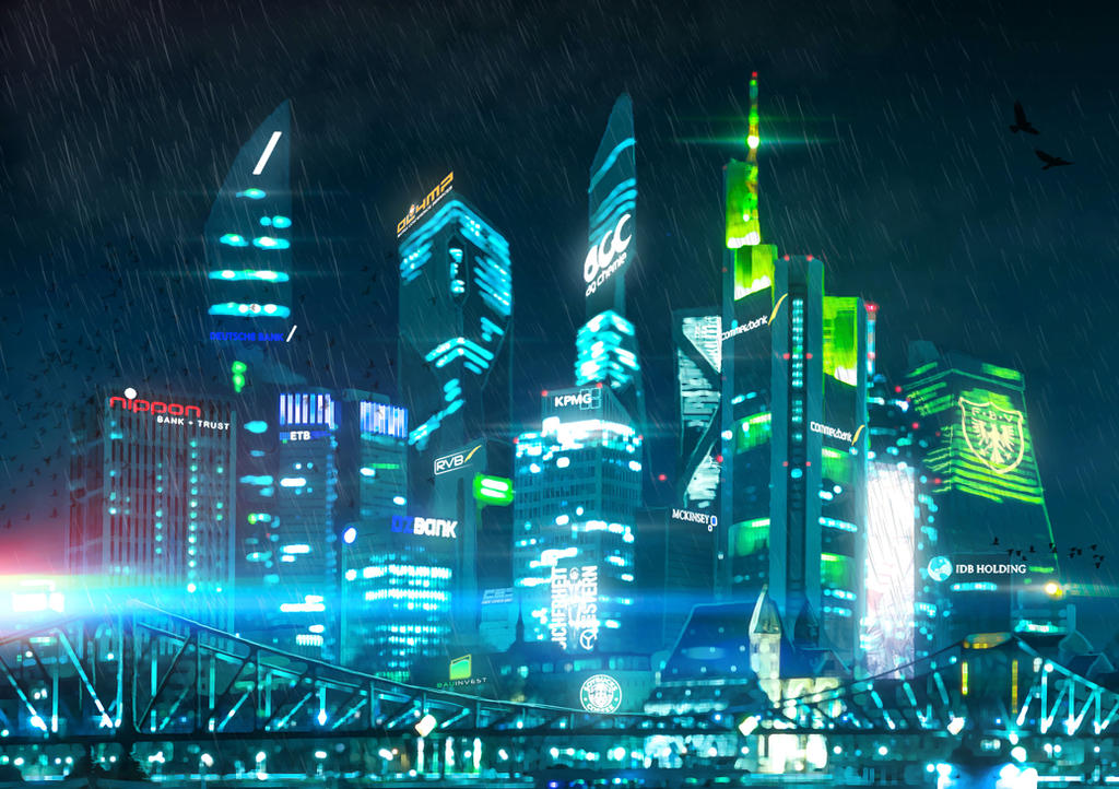 Shadowrun Frankfurt Skyline by raben-aas on DeviantArt
