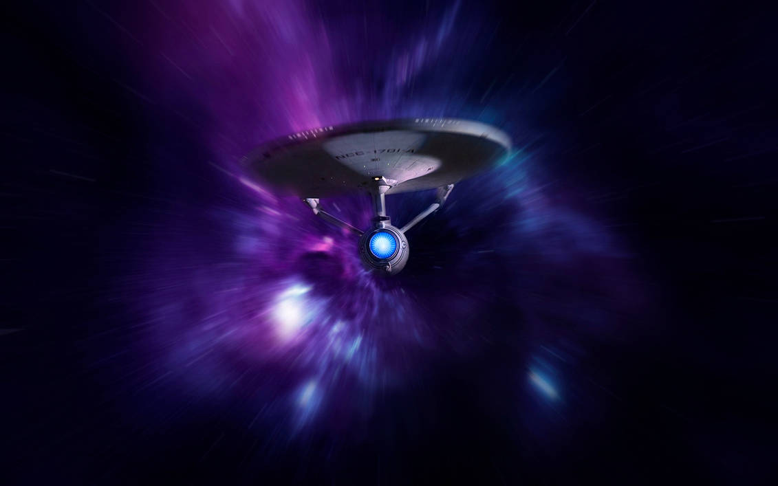 Enterprise at warp by 1darthvader