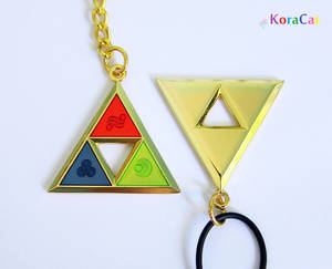 Legend of Zelda: Triforce Necklace Keychain (Din,