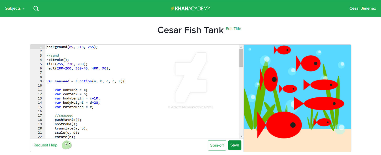 KHAN ACADEMY Drawing - Fish Tank by JIMENOPOLIX on DeviantArt