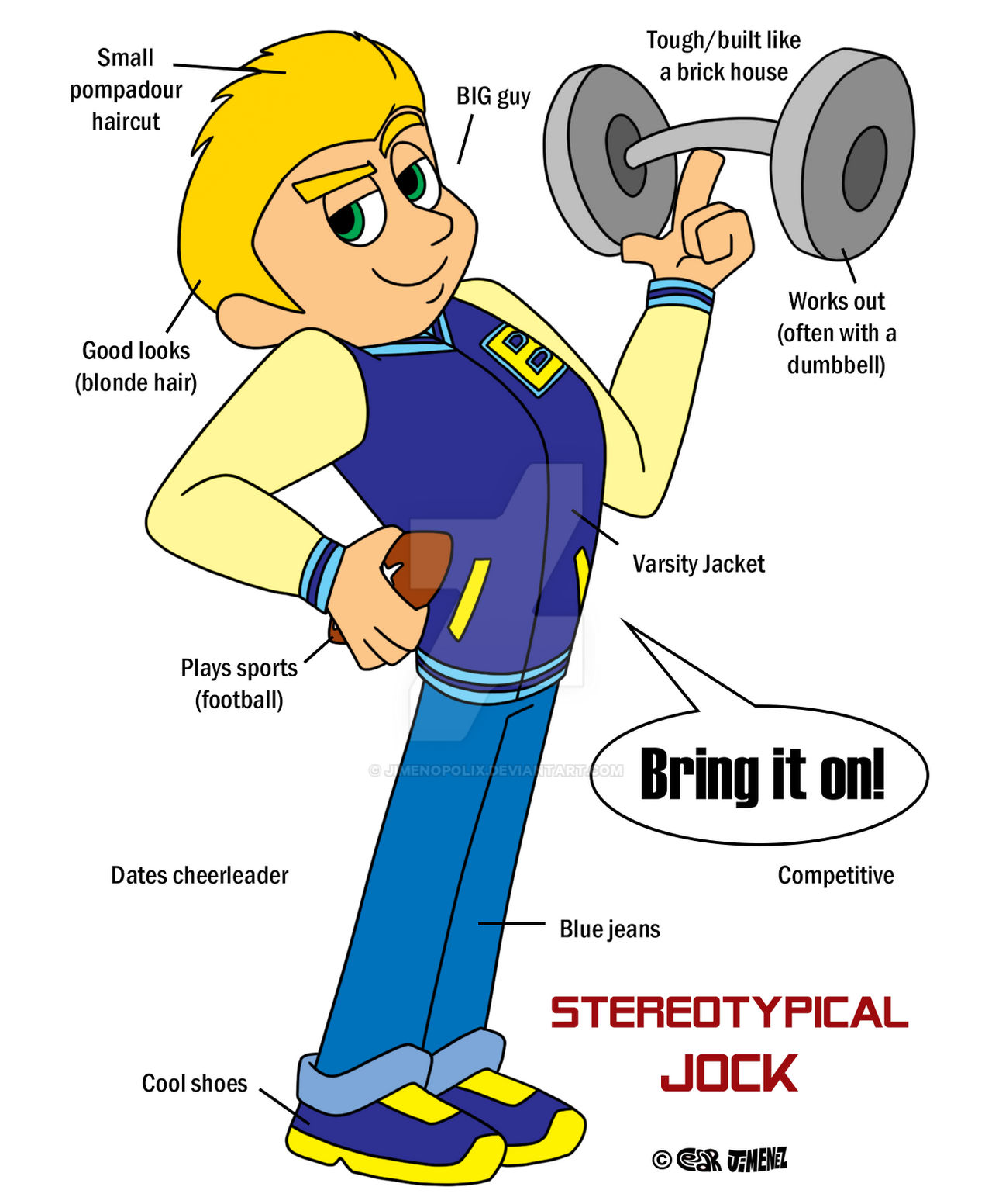 Stereotypical Stereotypical Jock by JIMENOPOLIX on DeviantArt