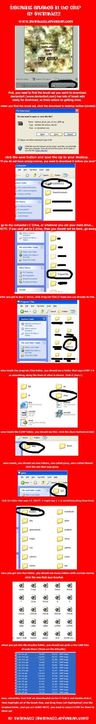 Installing Brushes With GIMP.