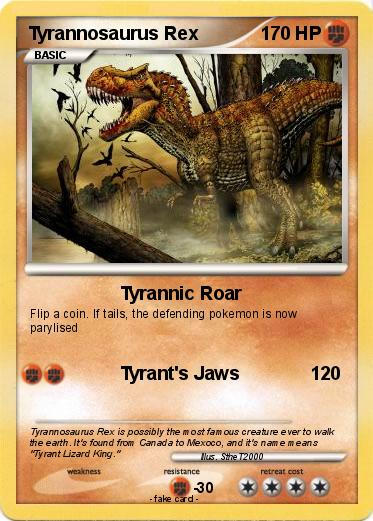 Transaurus Card Tyrannosaurus Rex Card by RaptorST on DeviantArt