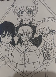 Ranma, Rinne, Inuyasha inviting Mao Into the group
