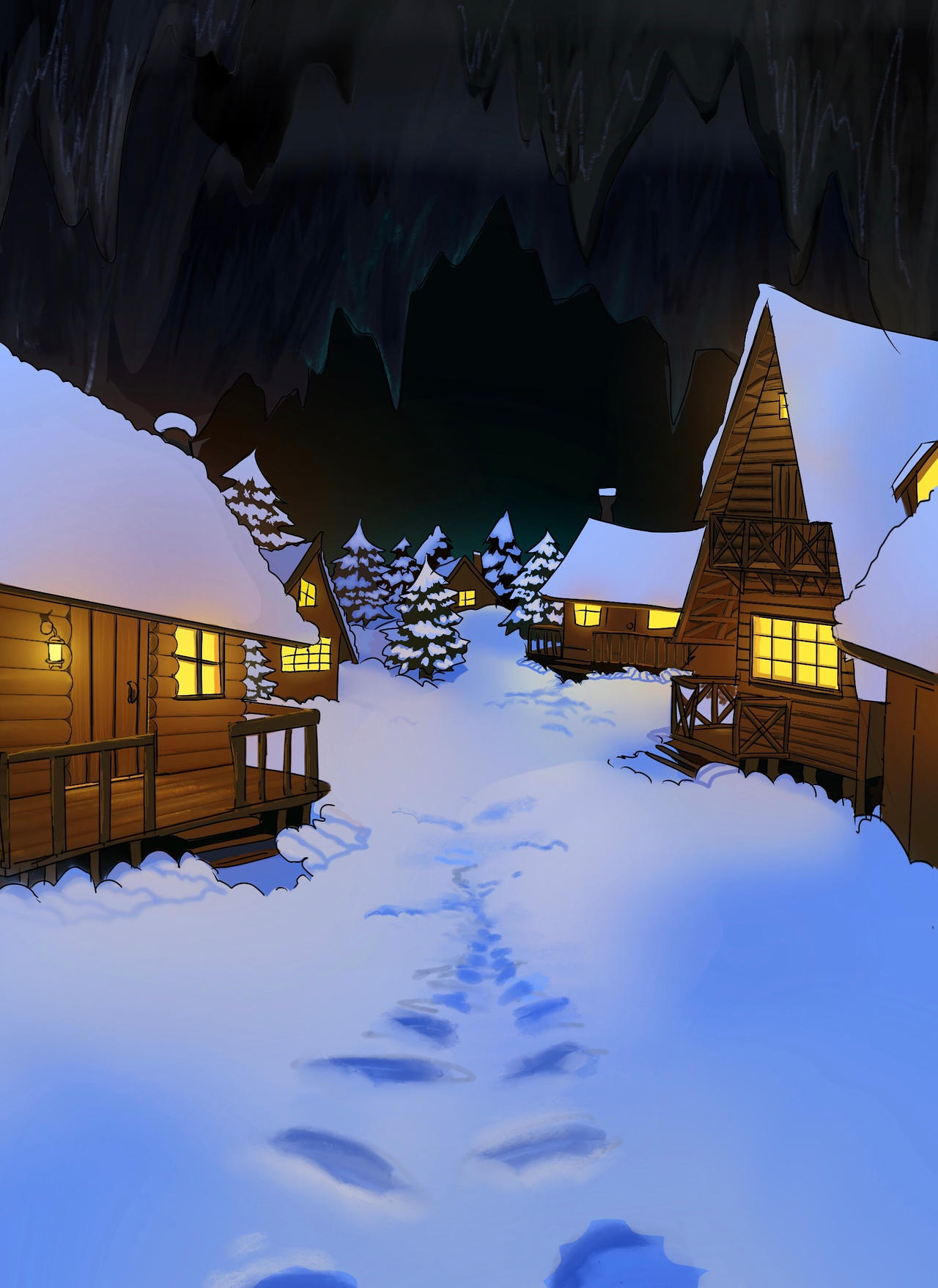 Undertale Snowdin Background by UltimateEmpress on DeviantArt