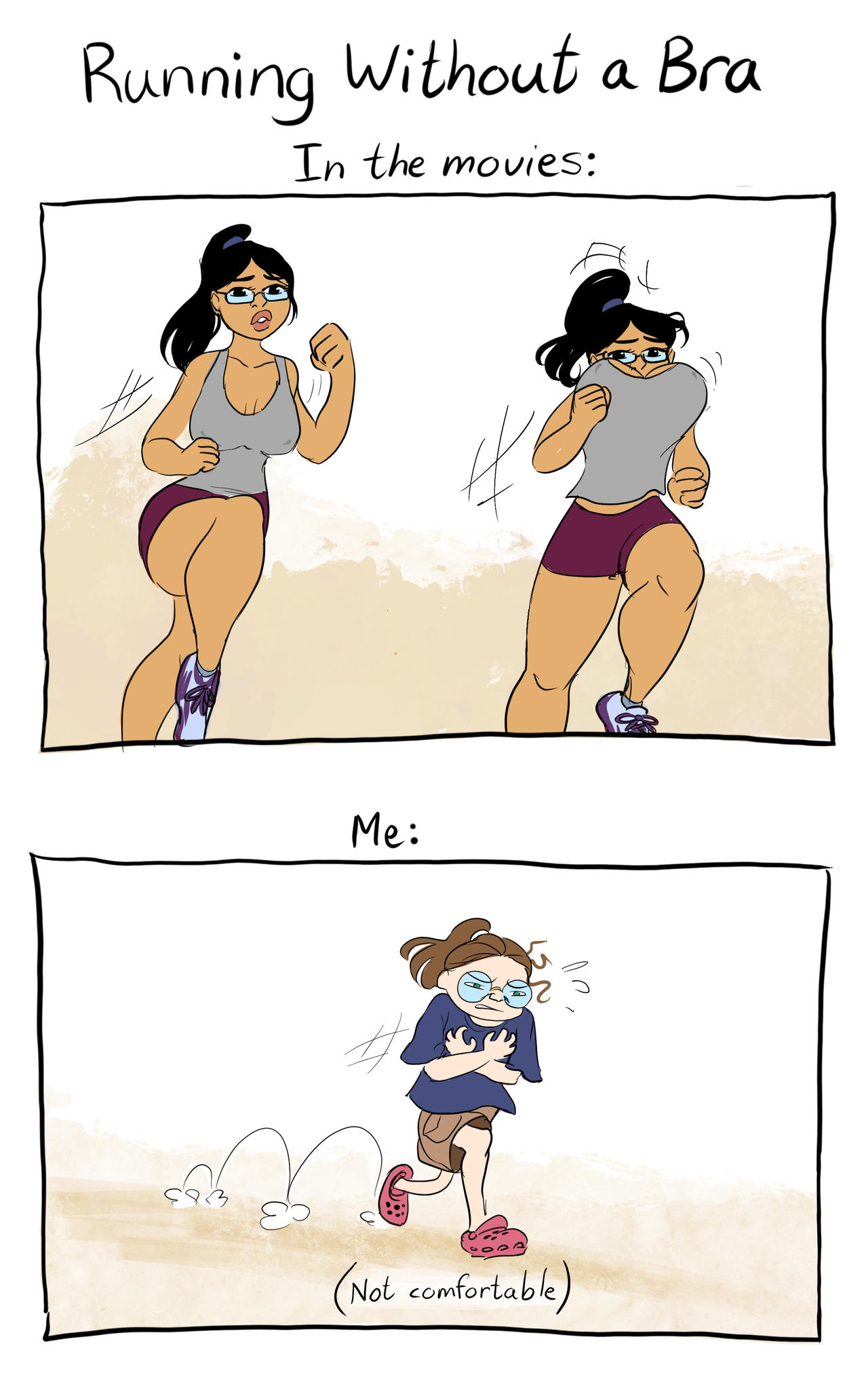 Running Without a Bra by UltimateEmpress on DeviantArt