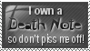 Death Note Stamp