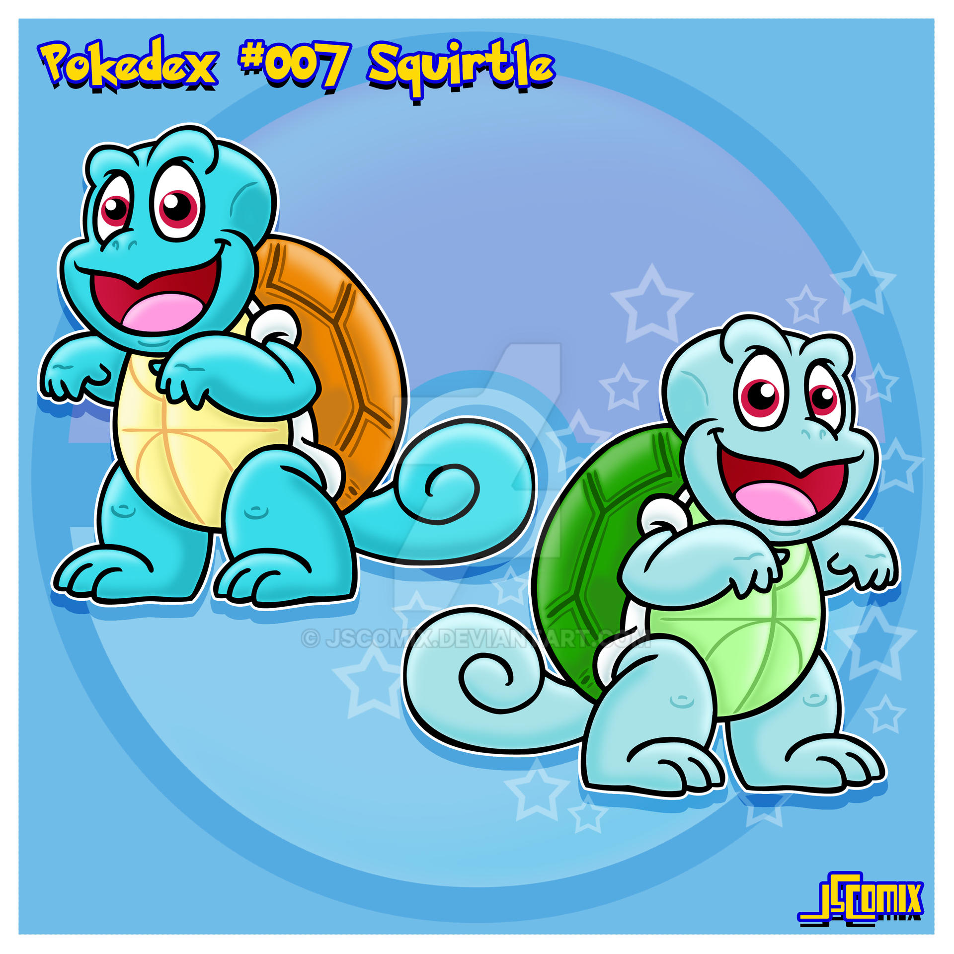 Pokedex #007: Squirtle by JSComix on DeviantArt