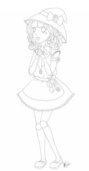 strawberry doll lineart