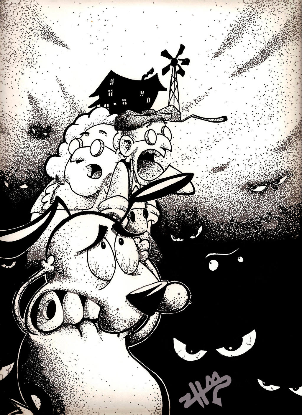 Coruage the Cowardly Dog by cartoonmonster233 on DeviantArt