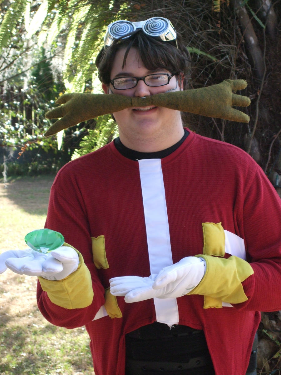 Dr. Eggman Cosplay 5 (with Green Chaos Emerald!) by linkinspirit95