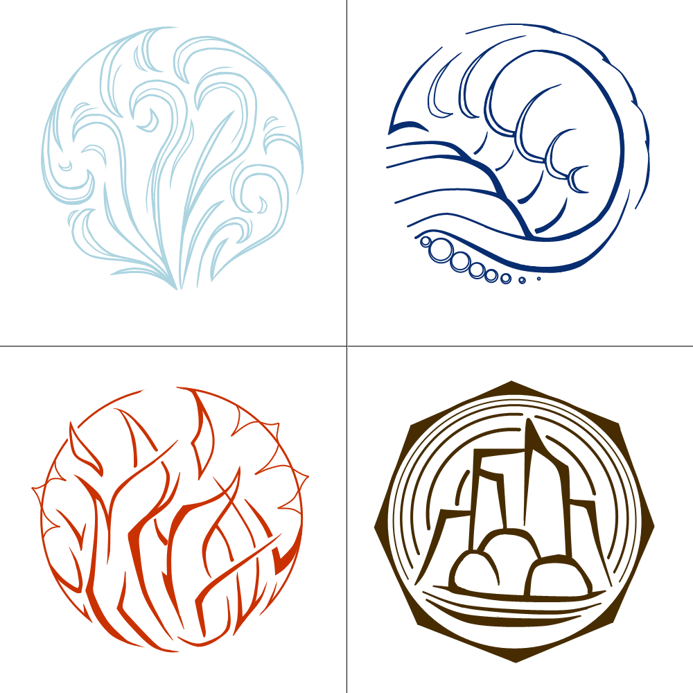 Elemental Symbols by KuroiTsukyo on DeviantArt
