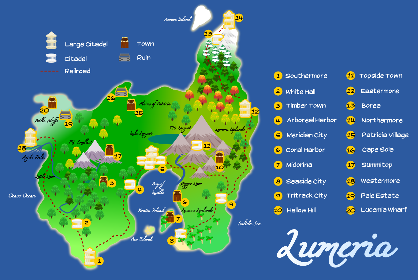 Bright World: Map of Lumeria