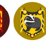 Hogwarts house buttons