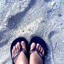 Slipper in the sand