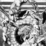 Inked Spidey vs Lizard