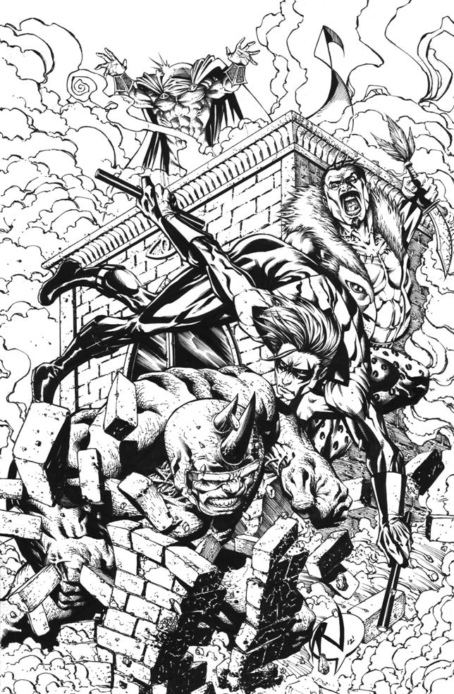 Nightwing vs Spidey Rogues INKED