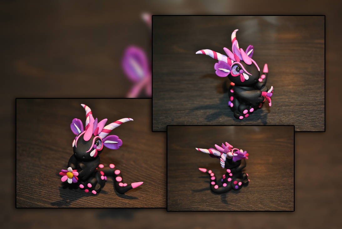 Pinky the Flower Dragon by KirstenBerryCrafts